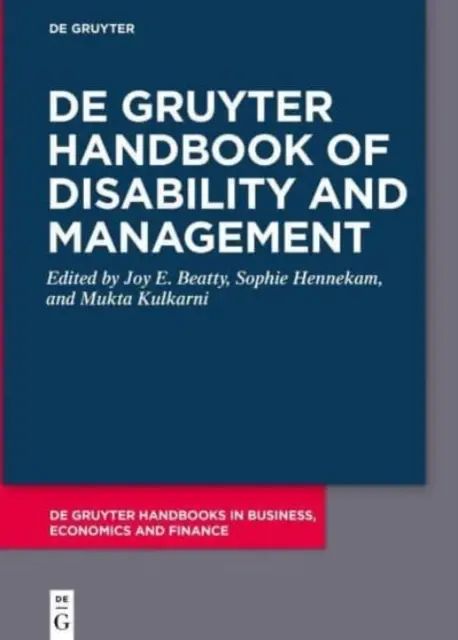 de Gruyter Podręcznik niepełnosprawności i zarządzania - de Gruyter Handbook of Disability and Management