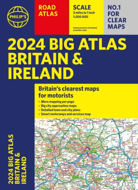 2024 Philip's Big Road Atlas Britain and Ireland - A3 Paperback