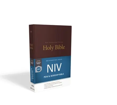 NIV, Pew and Worship Bible, twarda oprawa, bordowy - NIV, Pew and Worship Bible, Hardcover, Burgundy