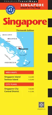 Mapa turystyczna Singapur: Singapur - mapa wyspy i miasta - Singapore Travel Map: Singapore Island & City Map