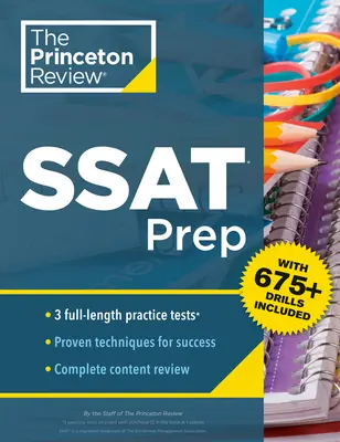 Princeton Review SSAT Prep: 3 testy praktyczne + przegląd i techniki + ćwiczenia - Princeton Review SSAT Prep: 3 Practice Tests + Review & Techniques + Drills