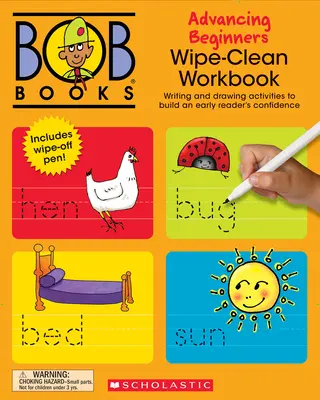 Bob Books - Wipe-Clean Workbook: Zaawansowana fonetyka dla początkujących, od 4 lat, przedszkole (etap 2: początkujący czytelnik) - Bob Books - Wipe-Clean Workbook: Advancing Beginners Phonics, Ages 4 and Up, Kindergarten (Stage 2: Emerging Reader)