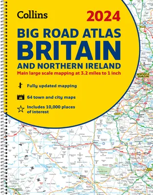 2024 Collins Big Road Atlas Britain and Northern Ireland: A3 Spiral