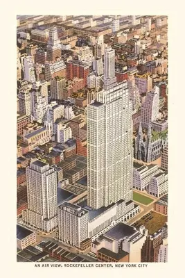 Vintage Journal Widok z lotu ptaka na Rockefeller Center, Nowy Jork - Vintage Journal Aerial View of Rockefeller Center, New York City