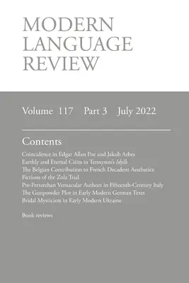 Modern Language Review (117: 3) lipiec 2022 - Modern Language Review (117: 3) July 2022