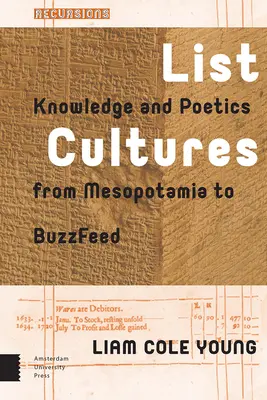 Listy kultur: Wiedza i poetyka od Mezopotamii do Buzzfeeda - List Cultures: Knowledge and Poetics from Mesopotamia to Buzzfeed