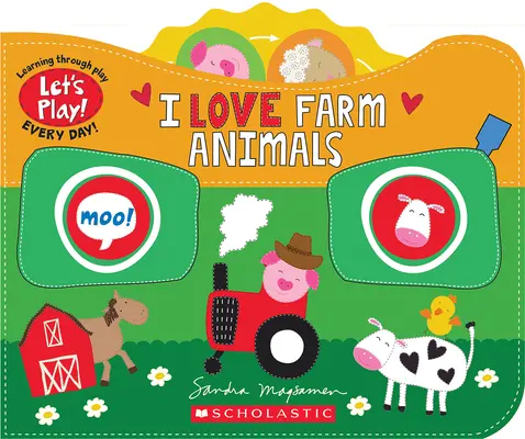 Kocham zwierzęta na farmie (książka planszowa Let's Play) - I Love Farm Animals (a Let's Play! Board Book)