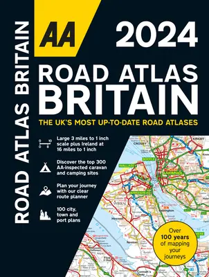 AA Atlas drogowy Wielka Brytania 2024 Spirala - AA Road Atlas Britain 2024 Spiral