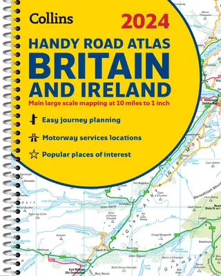 2024 Collins Handy Road Atlas Britain and Ireland: A5 Spiral