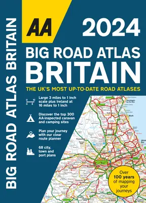 AA Duży atlas drogowy Wielka Brytania 2023 Spirala - AA Big Road Atlas Britain 2023 Spiral