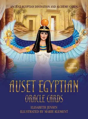 Auset Egyptian Oracle Cards: Starożytne egipskie karty do wróżenia i alchemii (44 kolorowe karty i 112-stronicowy przewodnik) - Auset Egyptian Oracle Cards: Ancient Egyptian Divination and Alchemy Cards (44 Full-Color Cards and 112-Page Guidebook)