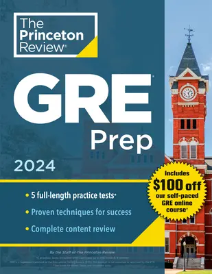 Princeton Review GRE Prep, 2024: 5 testów praktycznych + przegląd i techniki + funkcje online - Princeton Review GRE Prep, 2024: 5 Practice Tests + Review & Techniques + Online Features