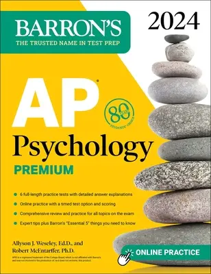 AP Psychology Premium, 2024: 6 testów praktycznych + kompleksowy przegląd + ćwiczenia online - AP Psychology Premium, 2024: 6 Practice Tests + Comprehensive Review + Online Practice