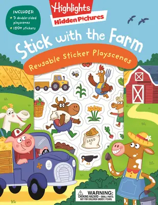 Stick with the Farm: Ukryte obrazki z naklejkami wielokrotnego użytku - Stick with the Farm Hidden Pictures Reusable Sticker Playscenes