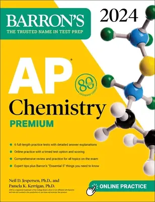 AP Chemistry Premium, 2024: 6 testów praktycznych + kompleksowy przegląd + ćwiczenia online - AP Chemistry Premium, 2024: 6 Practice Tests + Comprehensive Review + Online Practice