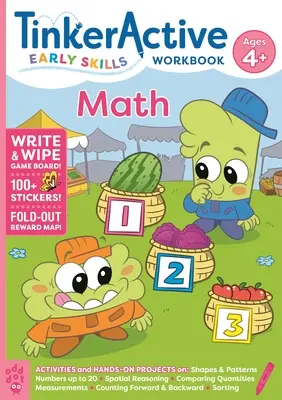 Zeszyt ćwiczeń Tinkeractive Early Skills Math dla dzieci w wieku 4+ - Tinkeractive Early Skills Math Workbook Ages 4+