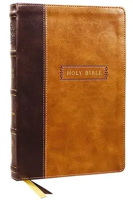 Kjv, Biblia z apokryfami, skórzana, brązowa, 73 000 odsyłaczy, czerwona litera, indeksowana kciukiem, wygodny druk: Król Jakub V - Kjv, Center-Column Reference Bible with Apocrypha, Leathersoft, Brown, 73,000 Cross-References, Red Letter, Thumb Indexed, Comfort Print: King James V