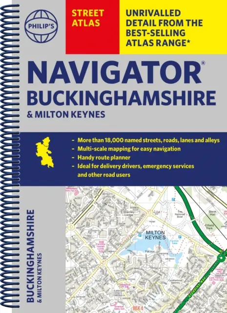 Atlas ulic Philip's Navigator Buckinghamshire i Milton Keynes - Philip's Navigator Street Atlas Buckinghamshire and Milton Keynes