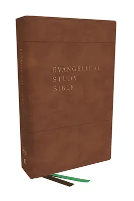 Nkjv, Evangelical Study Bible, Leathersoft, Brown, Red Letter, Comfort Print: Skoncentrowana na Chrystusie. Budująca wiarę. Skoncentrowana na misji. - Nkjv, Evangelical Study Bible, Leathersoft, Brown, Red Letter, Comfort Print: Christ-Centered. Faith-Building. Mission-Focused.