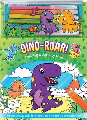 Dino-Roar! Kolorowanka i zeszyt ćwiczeń - Dino-Roar! Coloring & Activity Book