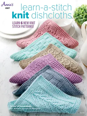 Ścierki do naczyń do nauki ściegu dzierganego - Learn-A-Stitch Knit Dishcloths