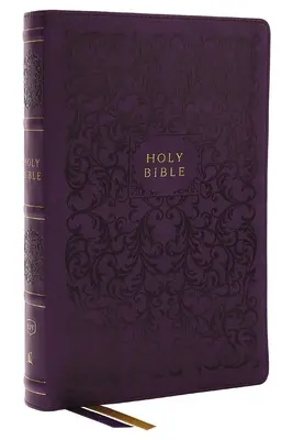 Biblia Święta KJV, Biblia z centralną kolumną, skórzana miękka, fioletowa, ponad 73 000 odsyłaczy, czerwona litera, indeksowana kciukiem, wygodny druk: Biblia Króla Jakuba Ver - KJV Holy Bible, Center-Column Reference Bible, Leathersoft, Purple, 73,000+ Cross References, Red Letter, Thumb Indexed, Comfort Print: King James Ver