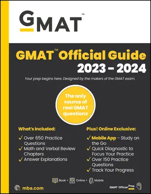 GMAT Official Guide 2023-2024, Focus Edition: Zawiera książkę + bank pytań online + cyfrowe fiszki + aplikację mobilną - GMAT Official Guide 2023-2024, Focus Edition: Includes Book + Online Question Bank + Digital Flashcards + Mobile App