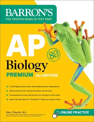 AP Biology Premium, 2024: 5 testów praktycznych + kompleksowy przegląd + ćwiczenia online - AP Biology Premium, 2024: 5 Practice Tests + Comprehensive Review + Online Practice