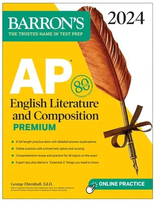 AP English Literature and Composition Premium, 2024: 8 testów praktycznych + kompleksowy przegląd + ćwiczenia online - AP English Literature and Composition Premium, 2024: 8 Practice Tests + Comprehensive Review + Online Practice