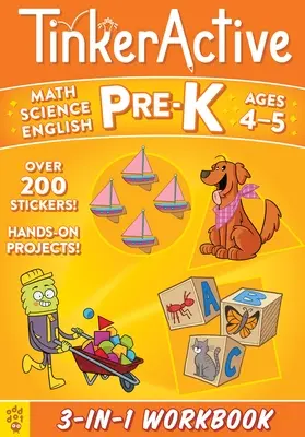 Zeszyt ćwiczeń Tinkeractive Pre-K 3-In-1: Matematyka, nauki ścisłe, język angielski - Tinkeractive Pre-K 3-In-1 Workbook: Math, Science, English Language Arts