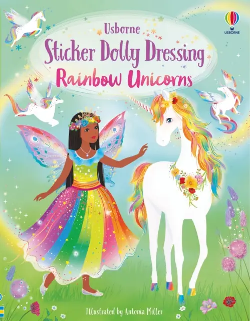 Naklejki dla lalek Tęczowe jednorożce - Sticker Dolly Dressing Rainbow Unicorns