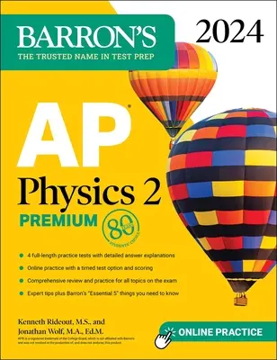 AP Physics 2 Premium, 2024: 4 testy praktyczne + kompleksowy przegląd + ćwiczenia online - AP Physics 2 Premium, 2024: 4 Practice Tests + Comprehensive Review + Online Practice