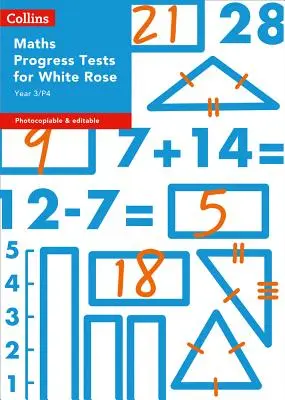 Collins Tests & Assessment - Testy postępów z matematyki dla klasy 3/P4 dla White Rose - Collins Tests & Assessment - Year 3/P4 Maths Progress Tests for White Rose
