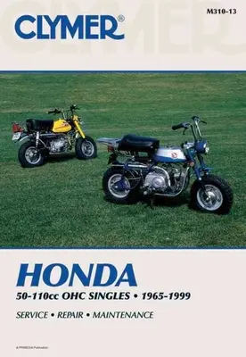 Clymer Honda 50-110cc Ohc Singles, 1965-1999: Serwis, naprawa, konserwacja - Clymer Honda 50-110cc Ohc Singles, 1965-1999: Service, Repair, Maintenance