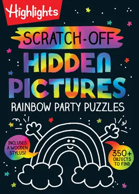 Zdrapywanie ukrytych obrazków Tęczowe puzzle na imprezę - Scratch-Off Hidden Pictures Rainbow Party Puzzles