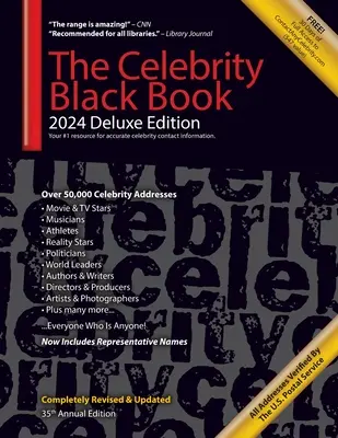 The Celebrity Black Book 2024 (Deluxe Edition): Ponad 50 000 zweryfikowanych adresów celebrytów do autografów, zbierania funduszy, poparcia gwiazd, marketingu - The Celebrity Black Book 2024 (Deluxe Edition): Over 50,000+ Verified Celebrity Addresses for Autographs, Fundraising, Celebrity Endorsements, Marketi