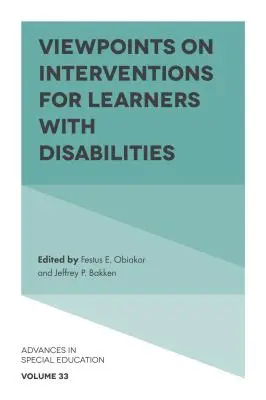 Punkty widzenia na interwencje dla uczniów niepełnosprawnych - Viewpoints on Interventions for Learners with Disabilities