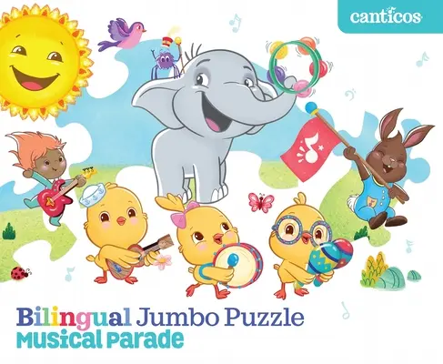 Dwujęzyczne puzzle Jumbo: Muzyczna parada - Bilingual Jumbo Puzzle: Musical Parade