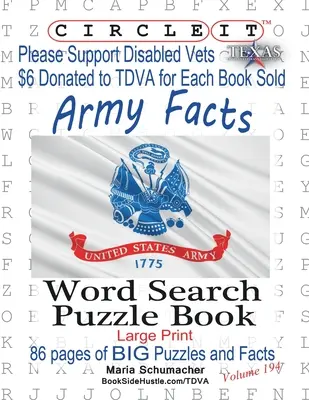 Krąg, fakty o armii, wyszukiwanie słów, książka z łamigłówkami - Circle It, Army Facts, Word Search, Puzzle Book