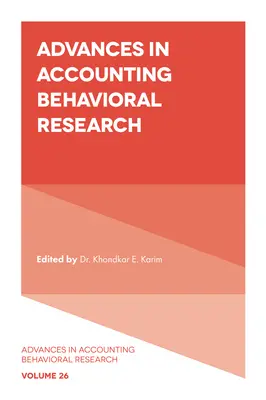 Postępy w badaniach behawioralnych w rachunkowości - Advances in Accounting Behavioral Research