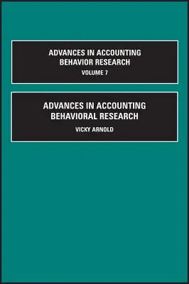 Postępy w badaniach behawioralnych w rachunkowości - Advances in Accounting Behavioral Research