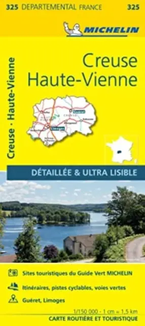 Creuse, Haute-Vienne - lokalna mapa Michelin 325 - Creuse, Haute-Vienne - Michelin Local Map 325