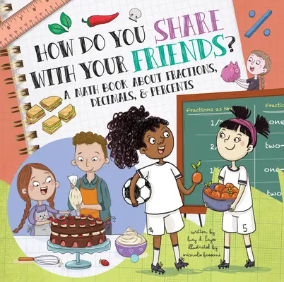 Jak podzielić się z przyjaciółmi? Książka matematyczna o ułamkach zwykłych, dziesiętnych i procentach - How Do You Share with Your Friends?: A Math Book about Fractions, Decimals, & Percents