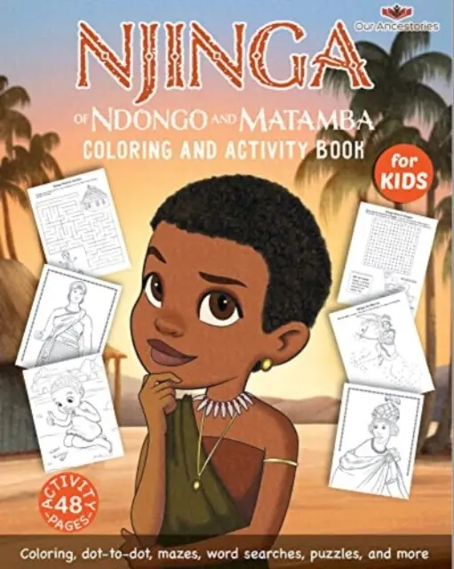 Njinga z Ndongo i Matamba Książka do kolorowania i ćwiczeń - Njinga of Ndongo & Matamba Coloring and Activity Book