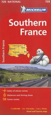 Południowa Francja - mapa krajowa Michelin 725 - Southern France - Michelin National Map 725