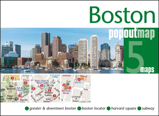 Mapa wyskakująca Boston - Boston Popout Map