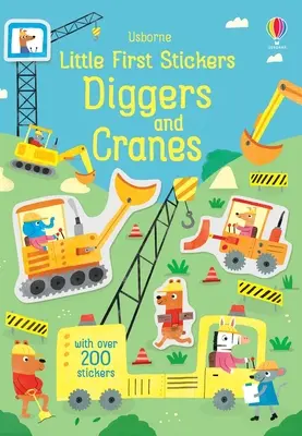 Małe pierwsze naklejki Kopacze i dźwigi - Little First Stickers Diggers and Cranes