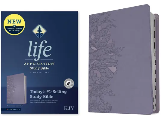 KJV Life Application Study Bible, wydanie trzecie (skóropodobne, Peony Lavender, z indeksem, czerwona litera) - KJV Life Application Study Bible, Third Edition (Leatherlike, Peony Lavender, Indexed, Red Letter)