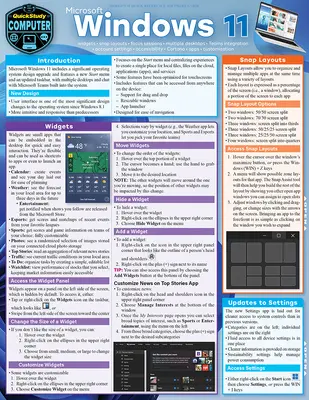 Microsoft Windows 11: laminowany podręcznik komputerowy do szybkiej nauki - Microsoft Windows 11: Quickstudy Laminated Computer Reference