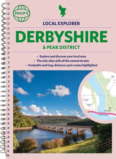 Atlas ulic Philip's Local Explorer Derbyshire i Peak District - Philip's Local Explorer Street Atlas Derbyshire and the Peak District